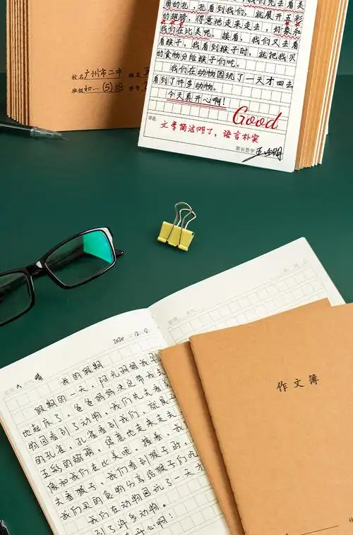 小学生作文本语文笔记本子作文簿a5大号b5方格400格牛皮纸作业16k