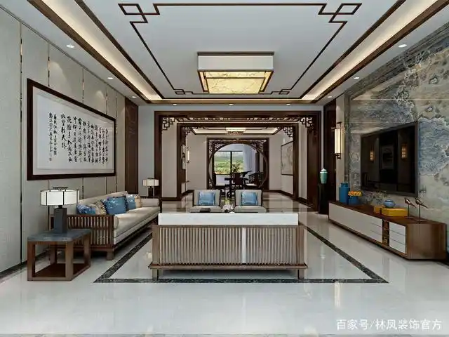 林凤420平别墅中式风格沈阳装修效果图