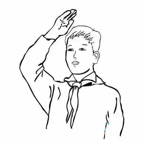 学生敬礼怎么画小学生敬礼简笔画图片大全带颜色小学生在国旗下敬礼的