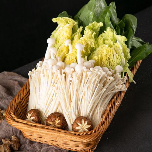 仿藤编织收纳篮火锅配菜盘蔬菜拼盘火锅店火锅摆盘金针菇青菜盘子
