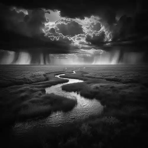 德国摄影师用黑白慢门光影来塑造人间仙境