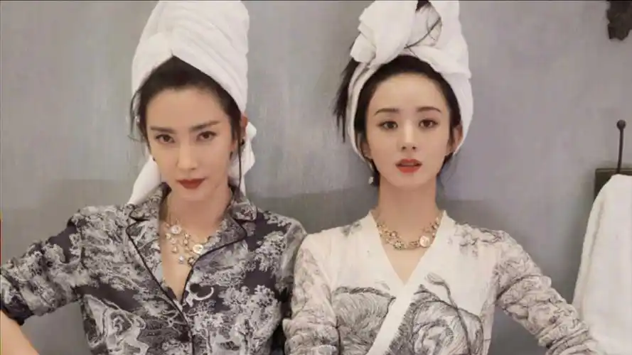 赵丽颖李冰冰合体拍杂志明媚冷艳风格迥异互动亲密尽显姐妹情深