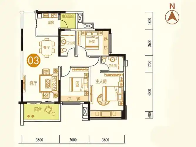 岭南印象4幢03户型_岭南印象户型图-江门搜狐焦点网