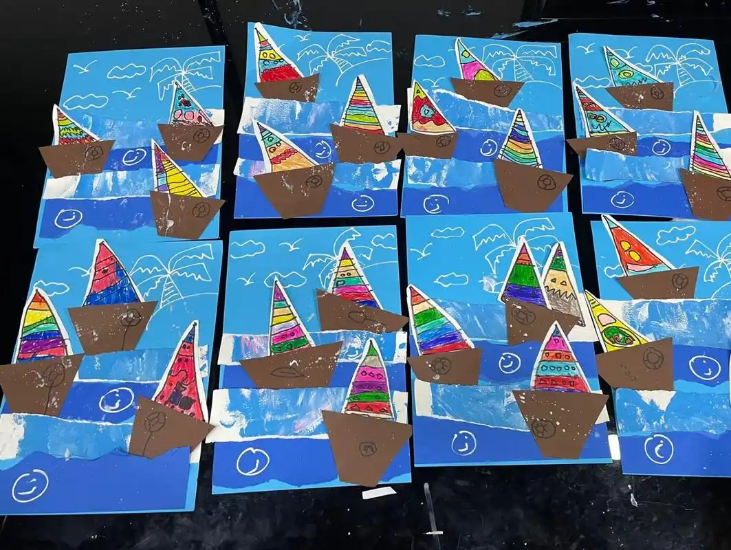 创意美术:《小帆船》 16615三角形的学习以及绘画表现帆 266