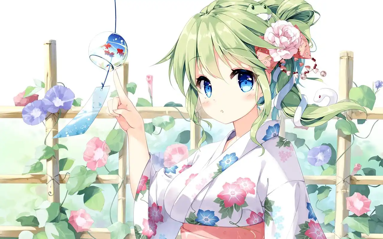 粉色唯美浪漫动漫女孩桌面壁纸_卡通动漫_壁纸下载_美桌网