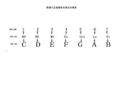 简谱与五线谱音名唱名对照表docx