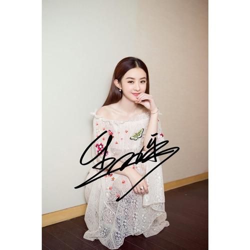 6寸   赵丽颖    亲笔签名照片新款热门宣传照签名照15 号