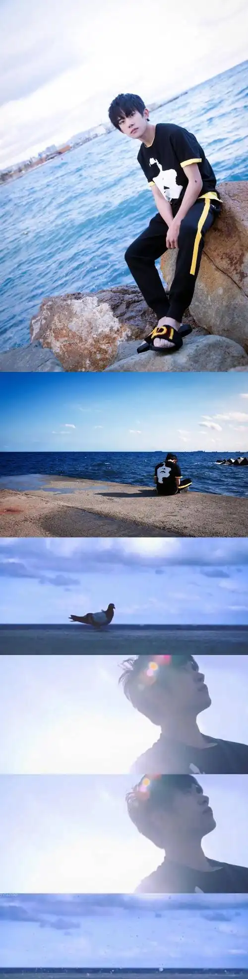 易烊千玺的海边合集 海边与少年永远让人心动