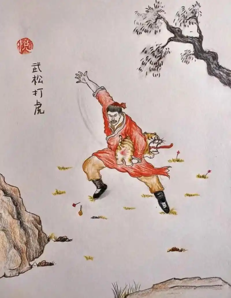 武松打虎图 爆笑古画9