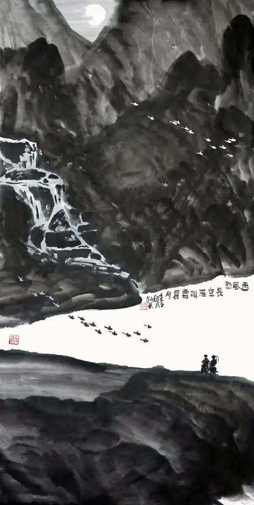 大笔写意绘妙境,浓墨染翰更怡情,曹剑英先生大写意山水画欣赏