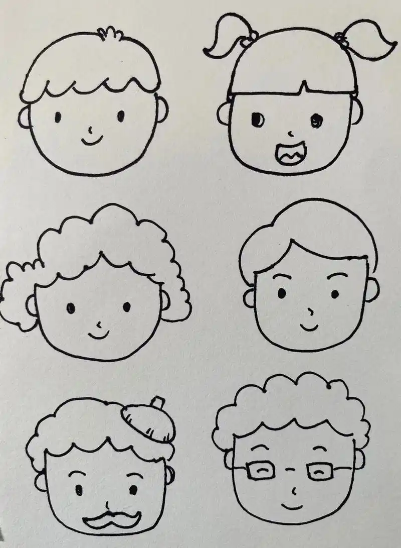 儿童简笔画人物素材