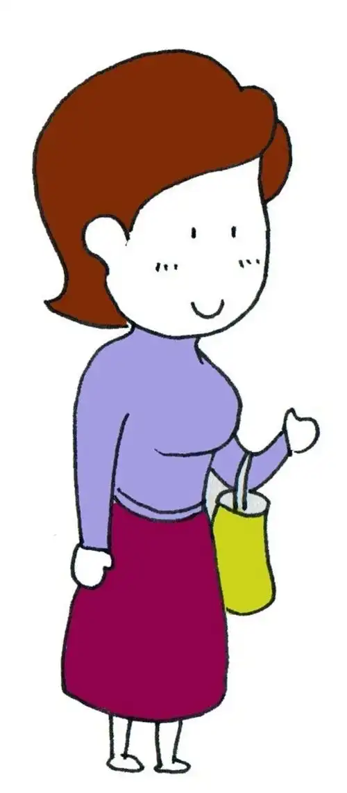 卡通人物手绘画我们这一家(10)_儿童画教程_学画画_我爱画画网_一个