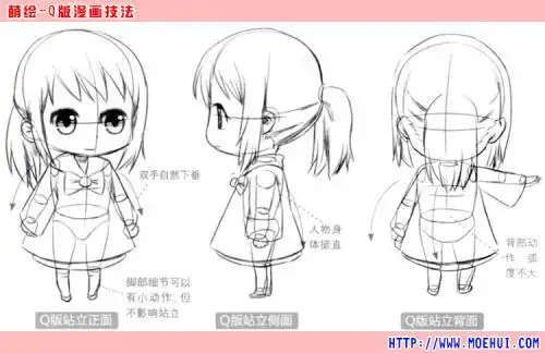 人物侧面全身简笔画