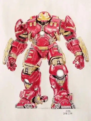 简笔画钢铁侠反浩克