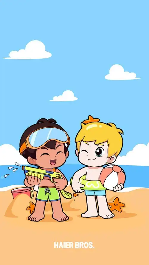 氛围感拉满#今日#夏至#我们哥俩壁纸系列如约而至#海尔兄弟番外篇