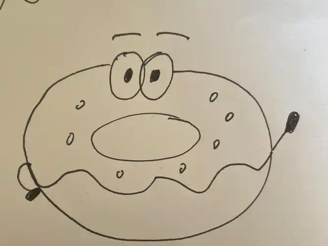 简笔画练习甜甜圈小人