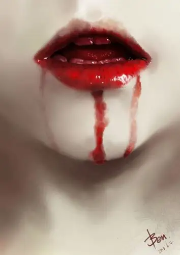 没有伞的人的插画 血