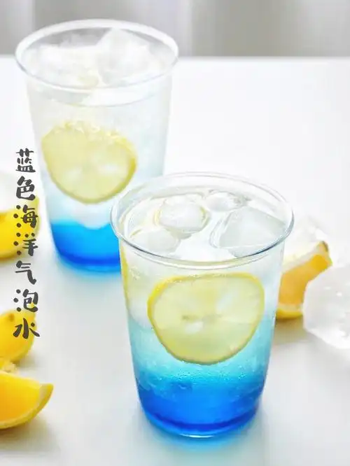 蓝色海洋气泡水满足你对假日的向往60