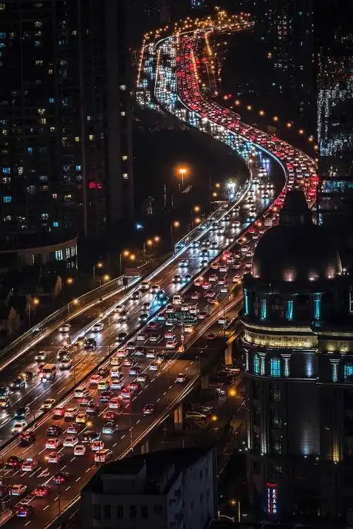 上海车流夜景 纪实 上海 上海夜景 7mx年度摄影大奖赛—我的2017 上海