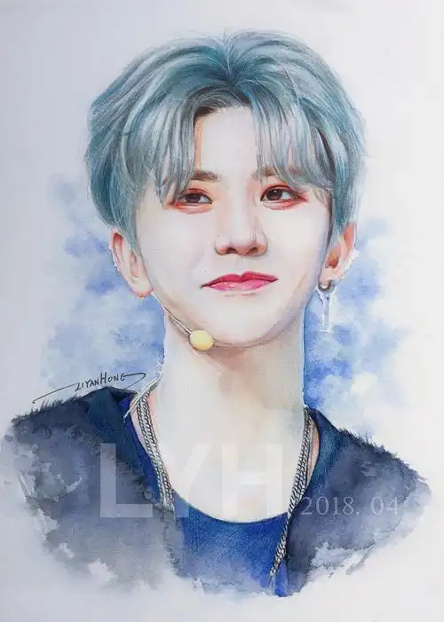 彩铅手绘-蔡徐坤