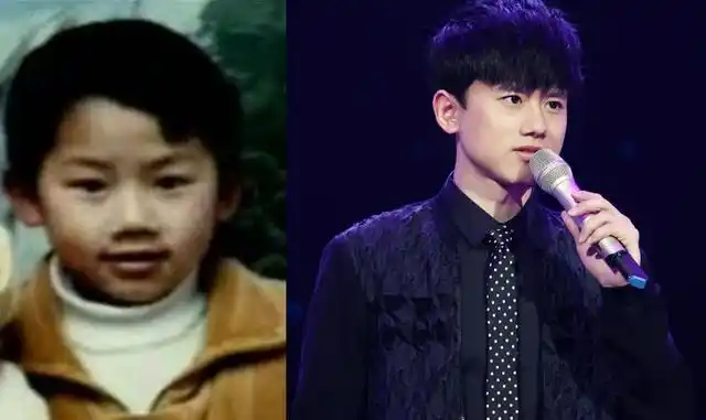 张杰:张杰现在特别喜欢留刘海,但小时候的他可不是这样,常常露出了