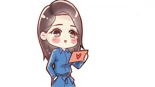 美女明星李沁卡通形象桌面壁纸图片第5张