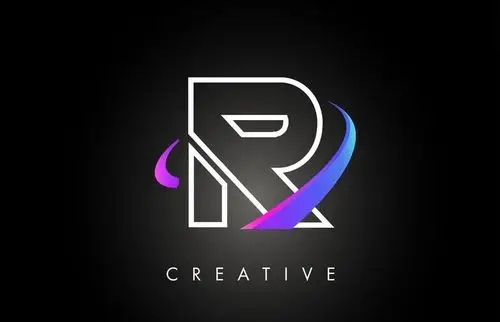 时尚现代字母标志设计花押字和创意swoosh标志