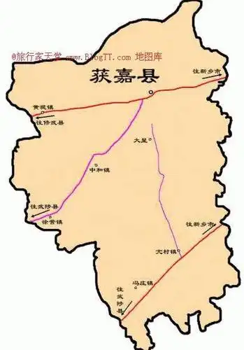 获嘉县交通地图