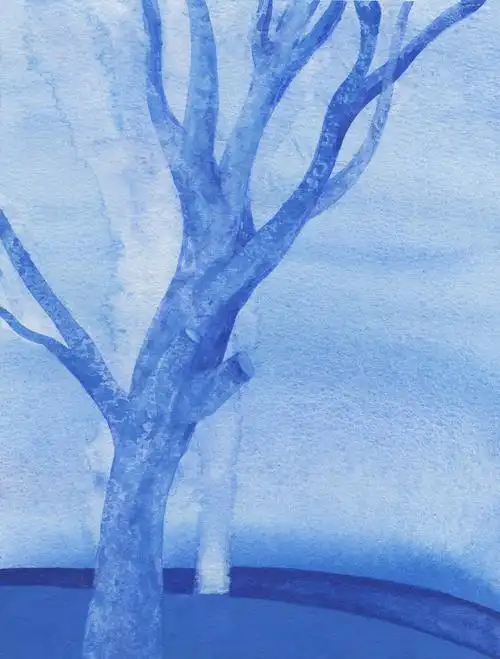 2017#有一天我说要画一百张蓝色的小画|纯艺术|绘画|柚老板 - 原创