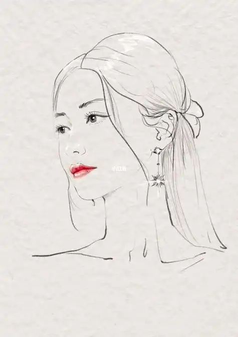 板绘画画头像每日速写速写人物杨颖杨颖angala