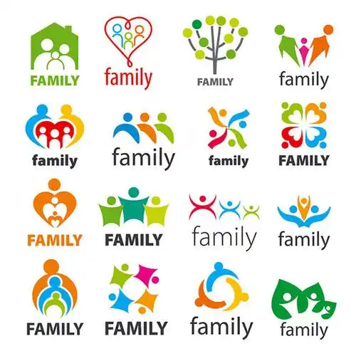 炫彩人物标志设计矢量素材