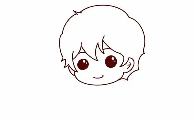 优雅小男孩简笔画步骤图解