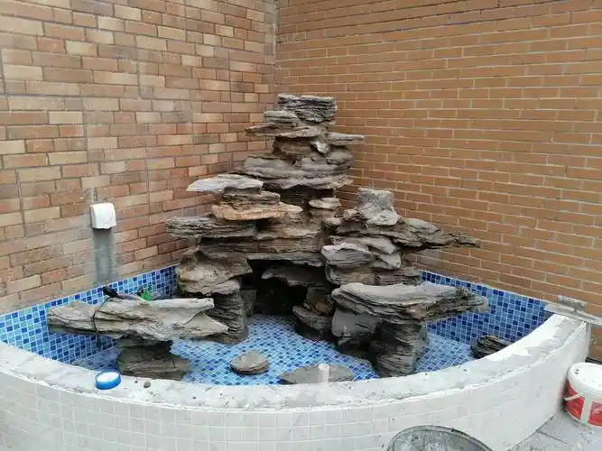 庭院千层石假山景观 别墅鱼池假山 还原大自然的美