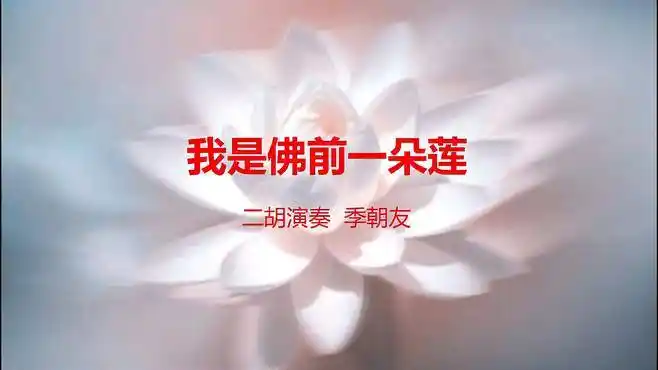 二胡演奏bb调3/7《我是佛前一朵莲》季朝友