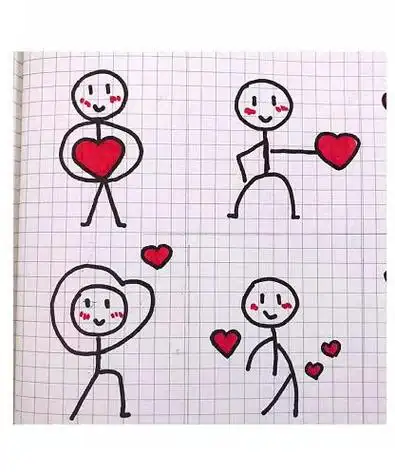 吃可爱长大的简笔画小心心送给你简直就是少女心爆棚