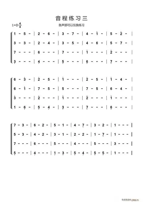 练声曲 4(五字歌谱)1