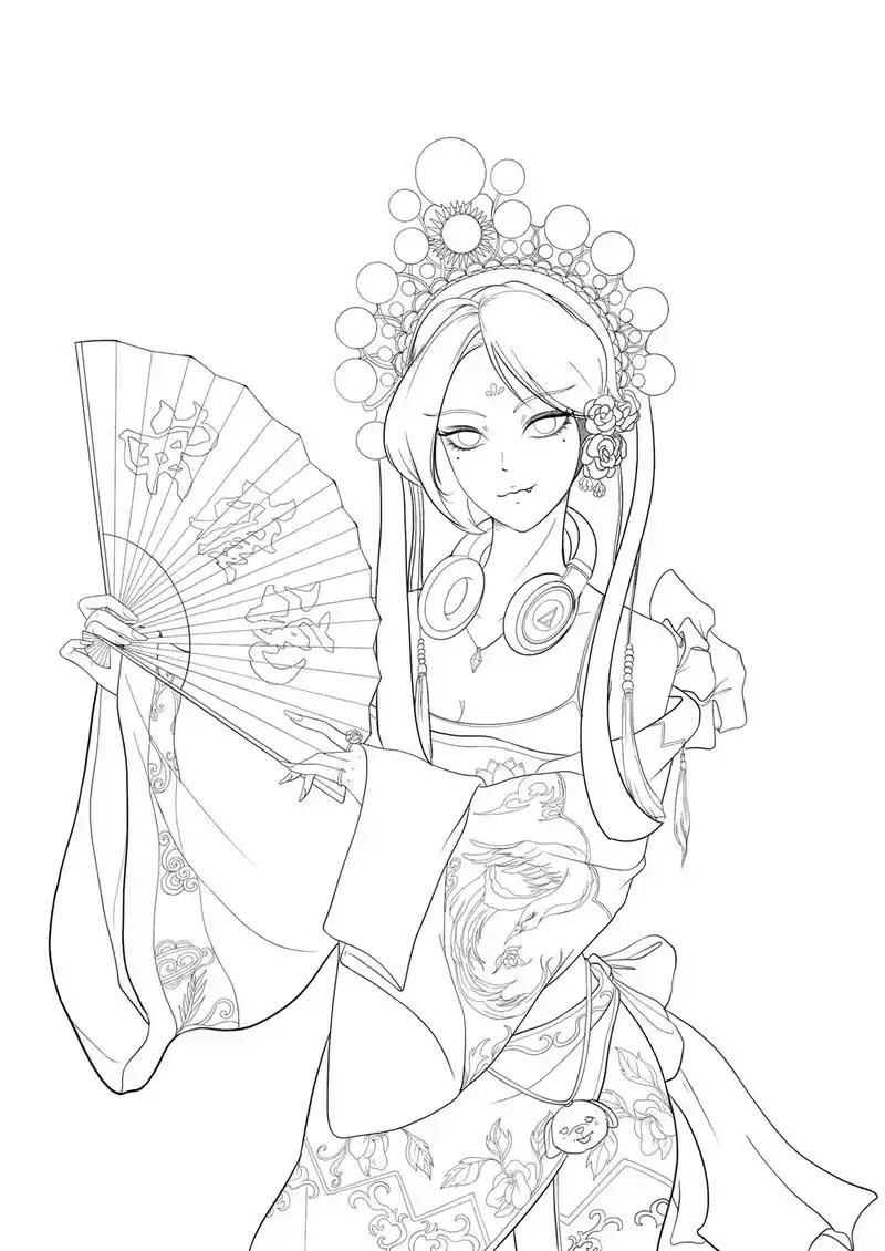 国潮系列·旦角#京剧国粹 #procreate绘画 #私稿勿 - 抖音