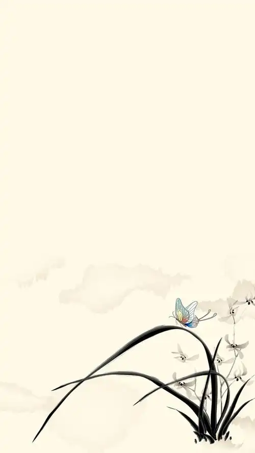 兰花中国风简约h5背景素材免抠素材免费下载_觅元素51yuansu.com