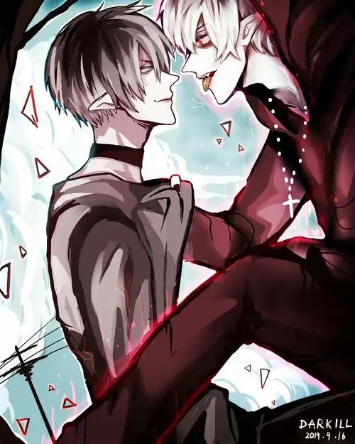 黑毛混混头目x白毛暴躁恶魔