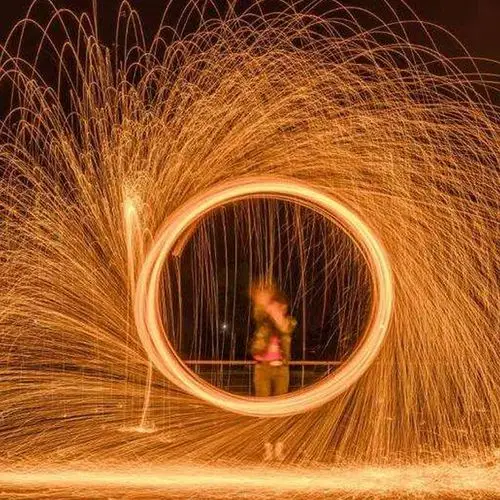 钢丝棉烟花烟火光绘摄影道具闪亮拍摄照创意婚纱冷烟花甩焰铁棉花