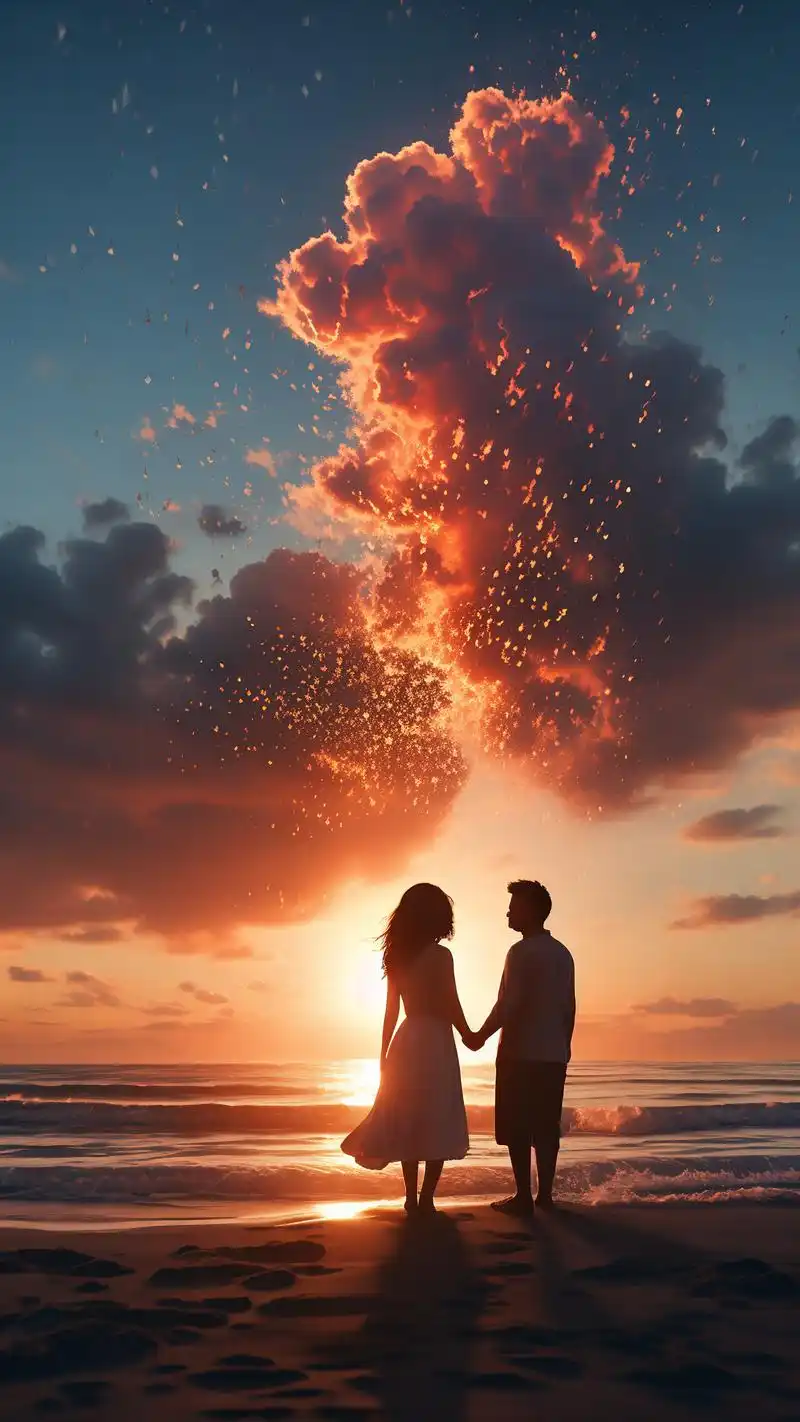 💑海边浪漫情侣壁纸精选🌊 想要在手机的屏幕上感受海风的吹拂和