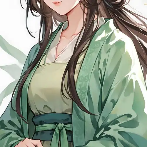 绿衣古风女子动漫头像💖绝美来袭!