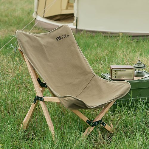 露营折叠mobigarden便携式蝴蝶休闲躺椅沙滩椅实木户外椅子凳子