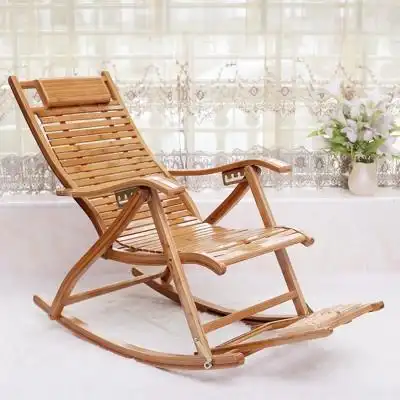 竹椅逍遥竹制品靠背摇摇椅折叠躺椅椅睡椅竹子懒人午休办公休闲椅