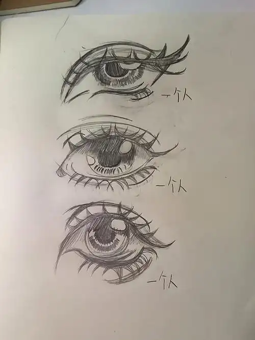 眼睛是心灵的窗户临摹了一下别人画的眼睛#临摹  #漫画眼