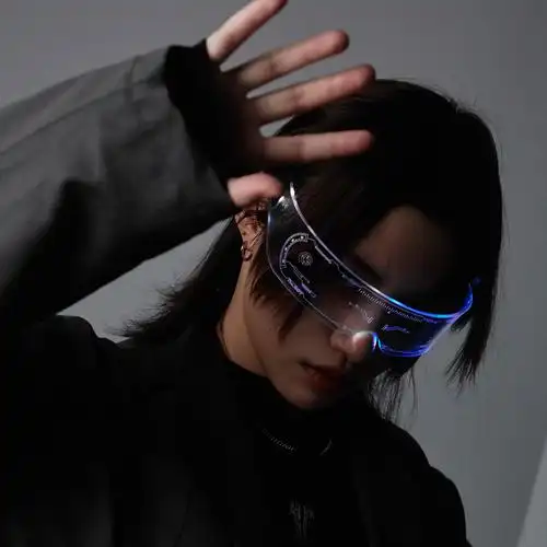 眼镜赛博朋克未来科技发光护目科幻led蹦迪太阳眼镜