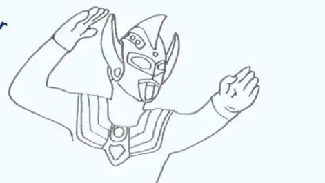 奥特曼涂鸦:画一个暴炎形态的欧布,看完你学会了吗?