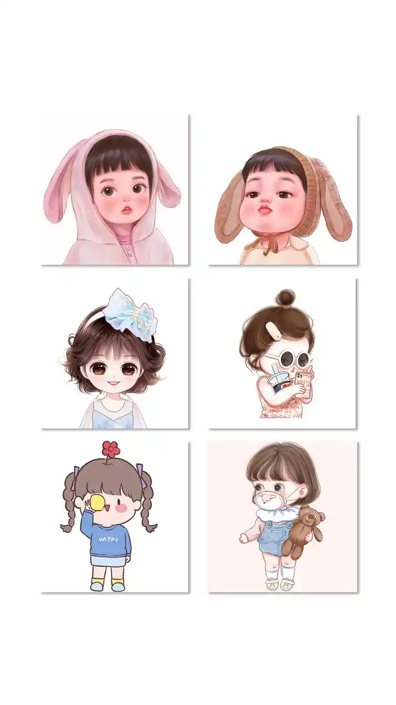 卡通头像 #头像控 #头像图集 #q版人物 #头像 #可爱 - 抖音