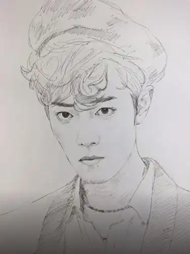 肖战 铅笔画