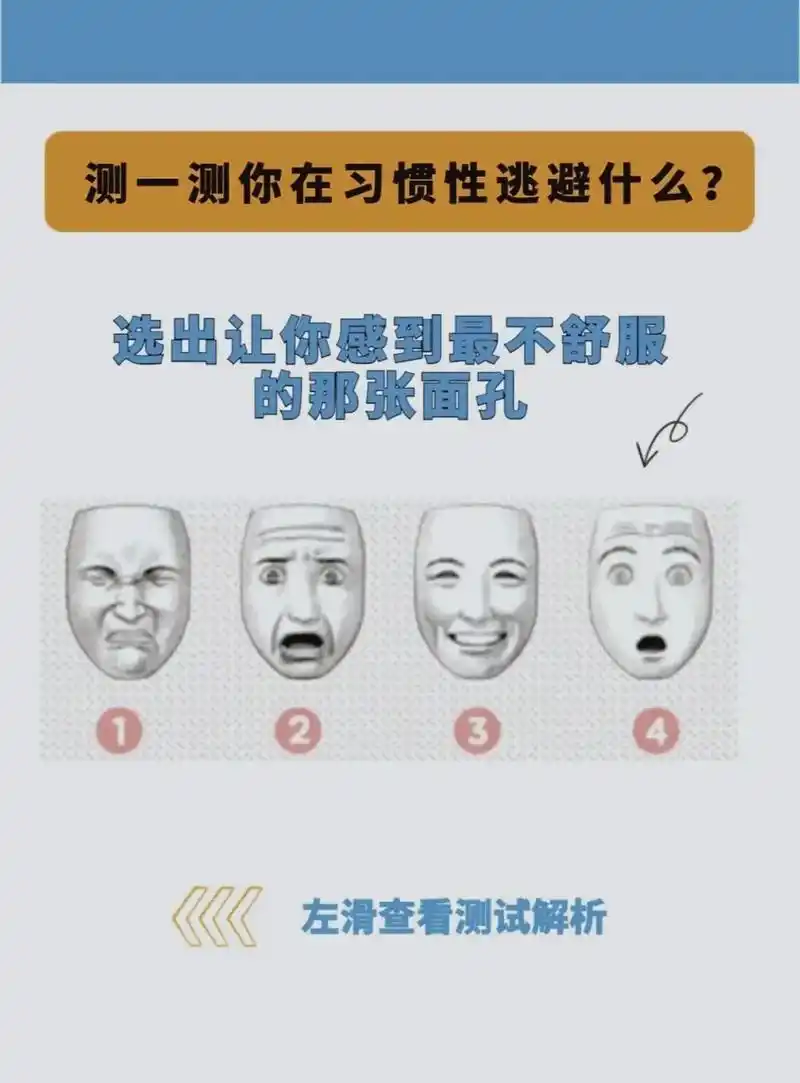 心理测试.心理测试:选出让你感到最不舒服的一张面孔 在你现在 - 抖音